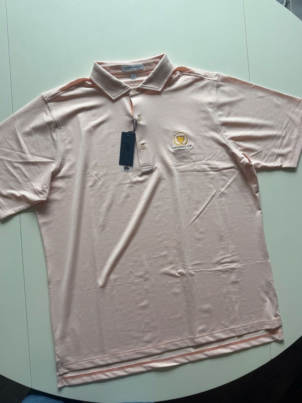 NWT Fairway & Greene Men’s Park Stripe Polo - President’s Cup